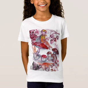 MAGIC FOLLET AV MUSHROOMS Red White Blommigt Fanta Tee