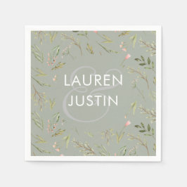 Magic Forest | Bröllop Monogram Pappersservett