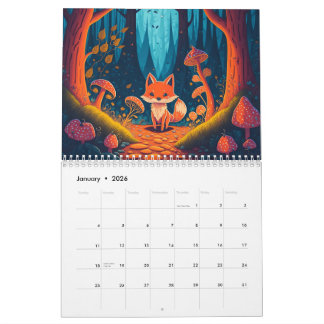Magic Forest Creatures Fantasy 2026 Calendar Kalender