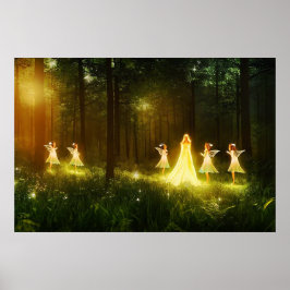 Magic Forest | Elf & Älvor | Fantasy Natur Poster