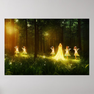 Magic Forest   Elf & Älvor   Fantasy Natur Poster