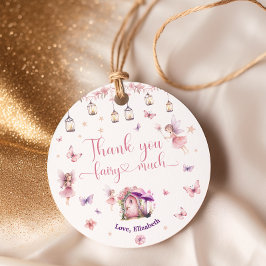 Magic Forest Fairy Blommigt Garden Birthday Gåvor Etiketter