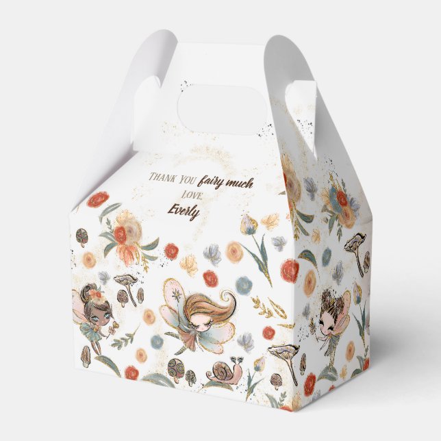 Magic Forest Fairy Födelsedagsfest Presentaskar (Framsidan Sidan)