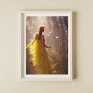 Magic Forest Friends Digital Art Poster