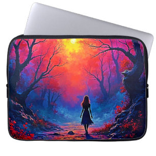 Magic Forest Girl's Solitude Design Laptop Fodral