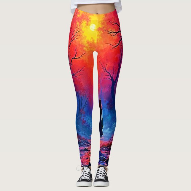 Magic Forest Girl's Solitude Design Leggings (Framsida)