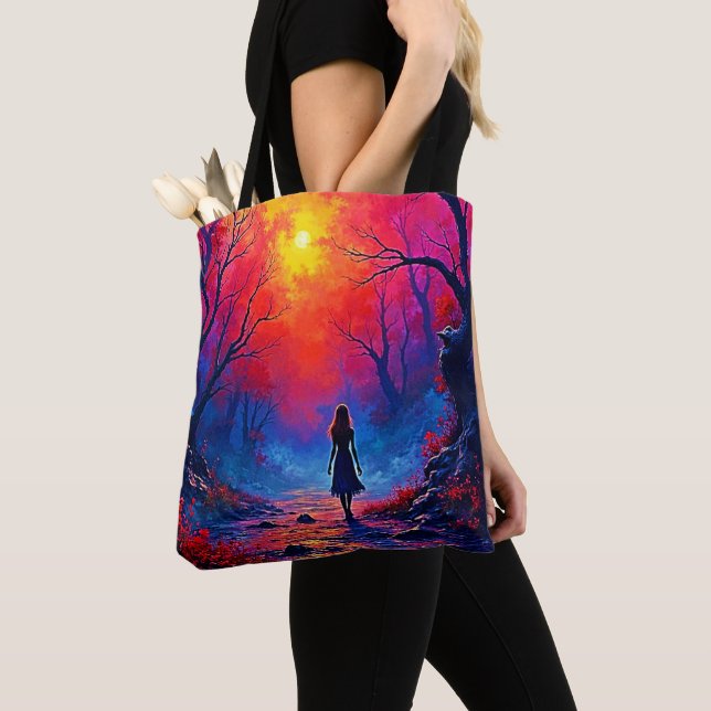 Magic Forest Girl's Solitude Design Tygkasse (Närbild)