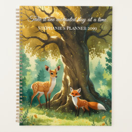 Magic Forest Golden Träd Hjort Fox