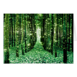 Magic Forest Grönt Mystoppe Hälsningskort