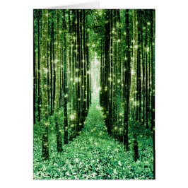 Magic Forest Grönt Mystoppe Hälsningskort