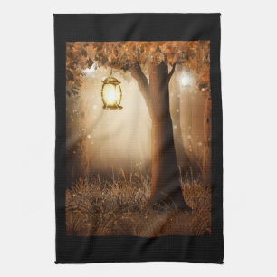 Magic Forest med Fairy Ljus Kökshandduk