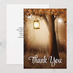 Magic Forest med Fairy Ljus tackkort Tack Kort