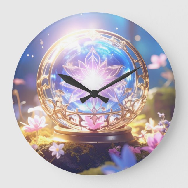 Magic Forest Orb Wall Clock Stor Klocka (Framsida)