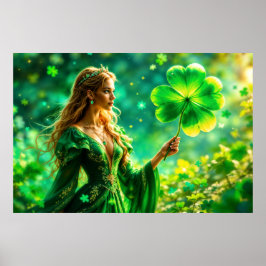Magic Forest St Patrick Day Natur-konst Poster