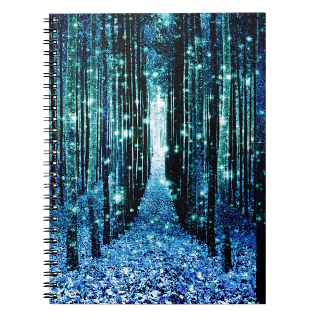 Magic Forest Turcos Teal Anteckningsbok (Framsidan)