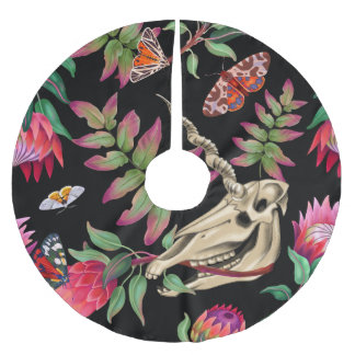 Magic Forest Unicorn Mörk Mönster. Julgransmatta Borstad Polyester