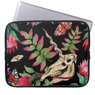 Magic Forest Unicorn Mörk Mönster. Laptop Fodral