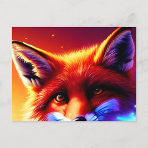 Magic Fox Dreams Postcard Vykort