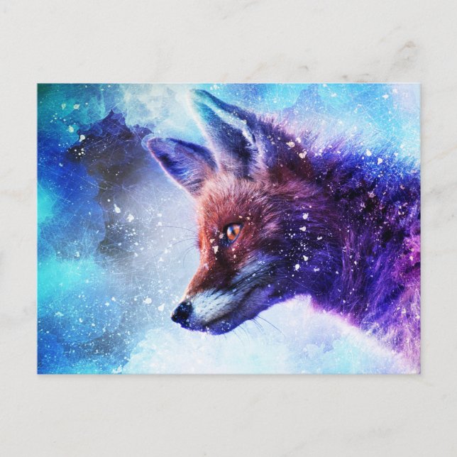 Magic Fox Spirit Animal Vykort (Framsida)