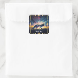 Magic Fox Stickers och etiketter - tack