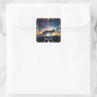 Magic Fox Stickers och etiketter - tack