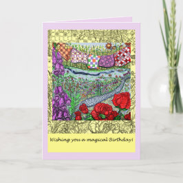Magic Garden Birthday Wish Card Kort