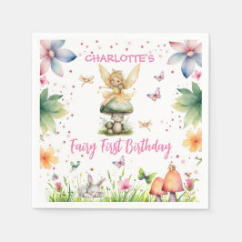 Magic Garden Fairy 1st Birthday Pappersservett