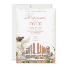 Magic Garden Fairy Birthday-inbjudan