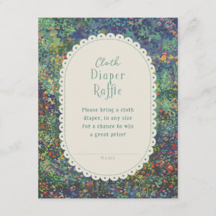 Magic Garden Painting Baby Shower Diaper Raffle Tilläggskort