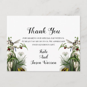 Magic Garden Wedding Tack Vykort