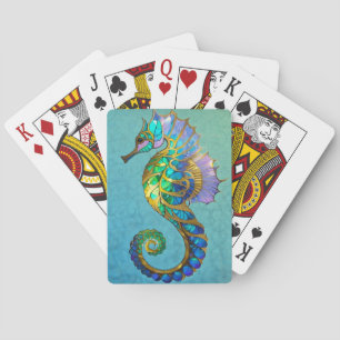 Magic Gilded Seahorse Spelkort