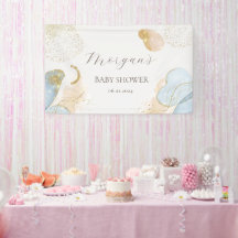Magic Glitter Abstrakt Baby Shower Monogram