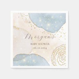 Magic Glitter Abstrakt Baby Shower Monogram Pappersservett