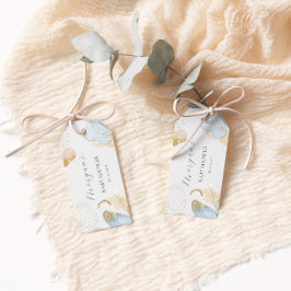 Magic Glitter Abstrakt Baby Shower Monogram Presentetikett