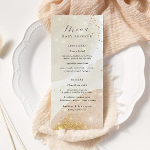 Magic Glitter Abstrakt Modern Baby Shower-meny Meny