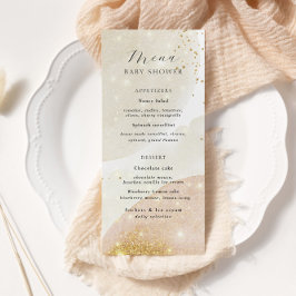 Magic Glitter Abstrakt Modern Baby Shower-meny Meny