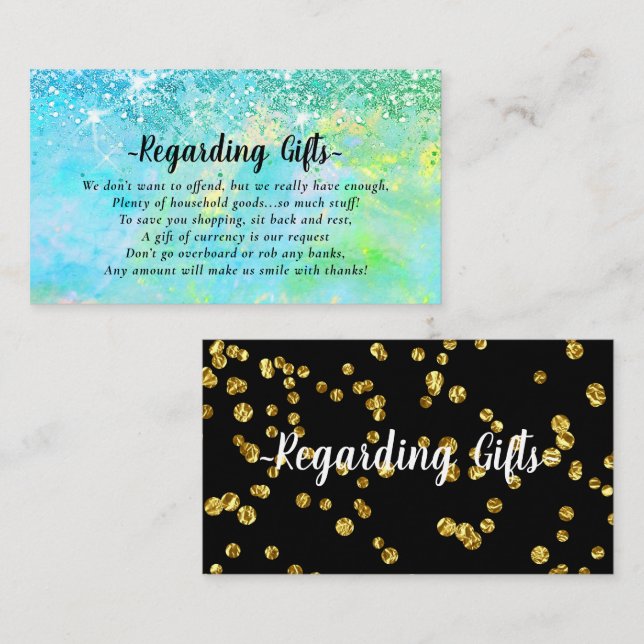 Magic Glitter Honeymoon Wishing Wishing Brunutrymm Tilläggskort (Fram/baksida)