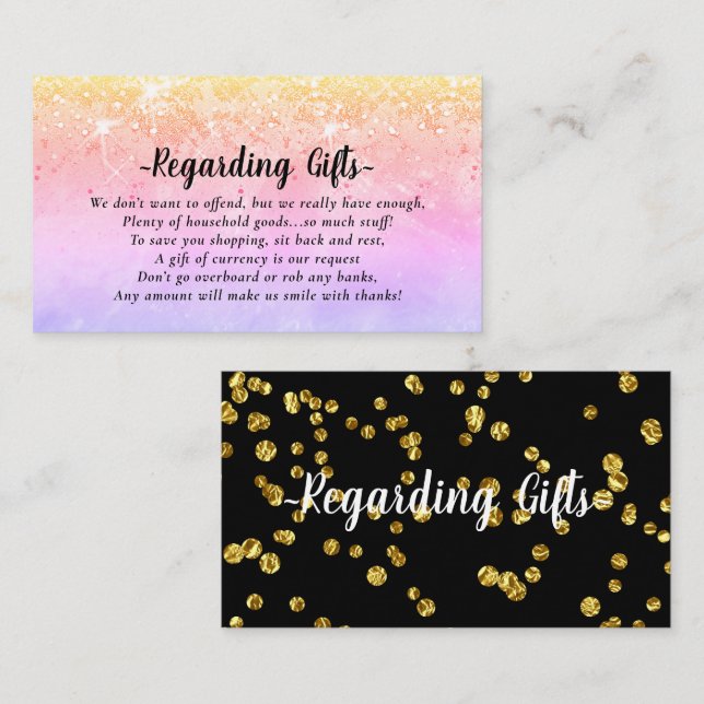 Magic Glitter Honeymoon Wishing Wishing Brunutrymm Tilläggskort (Fram/baksida)