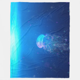 Magic Glittering Jellyfish Fantasy Fleecefilt