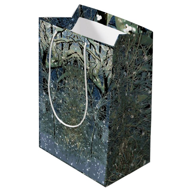 Magic Glittering Winter Wonderland Snowy Forest (Baksidan Vinklad)