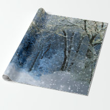 Magic Glittery Snö Wonderland Wrapping Papper