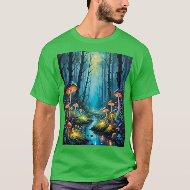 Magic Glow Scene Tee i svampen Forest Magic (Framsida)
