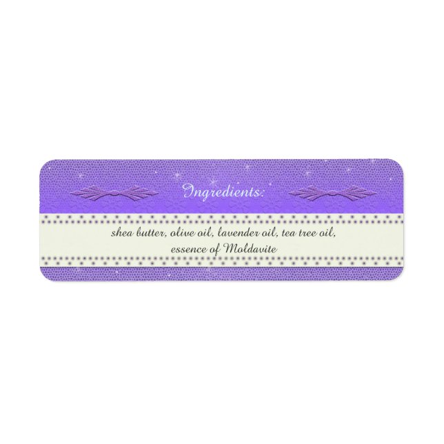 Magic Gnistra U Plocka Färg Naturingredienser Returadress Etikett (Framsidan)