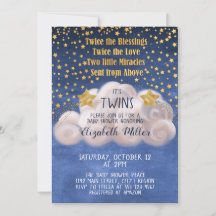 Magic Golden Stars Navy Blue Twillingars Baby Show