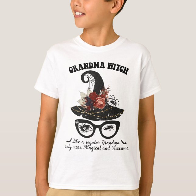 Magic Grandma Witch - Fantastisk Halloween Witchy  T Shirt (Framsida)