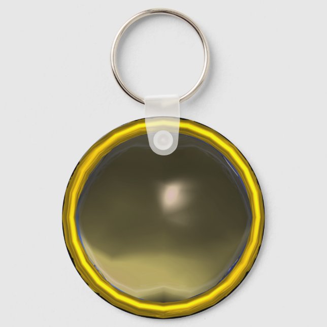 MAGIC GRÅTT AGATE GEM STONE NYCKELRING (Framsida)