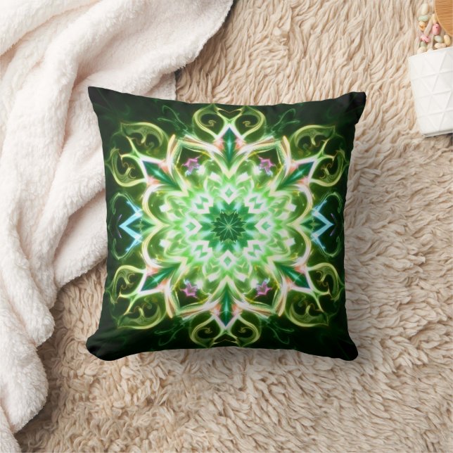 Magic Green Throw PIllow Kudde (Filt)