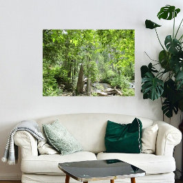 Magic Grönt Forest Scene. Poster