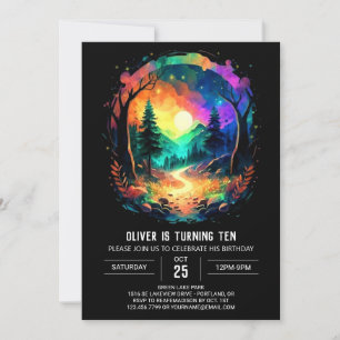 Magic Grove Bohemian Birthday Inbjudningar