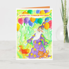 Magic-guiden för grattis på födelsedagen kort